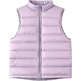 Happy Cherry Down Puffer Vest for Boy Girls Lightweight Water-Resistant Winter Jacket Outwear Kids Fall Sleeveless Coats