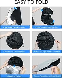 2025 Upgrade Front Windshield Sunshade fit for Ford