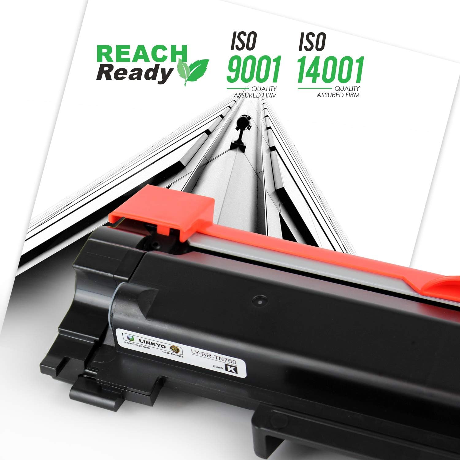 LINKYO Compatible Toner Cartridge Replacement for Brother TN760 TN-760 TN730 (Black, High Yield, 2-Pack): Office Products