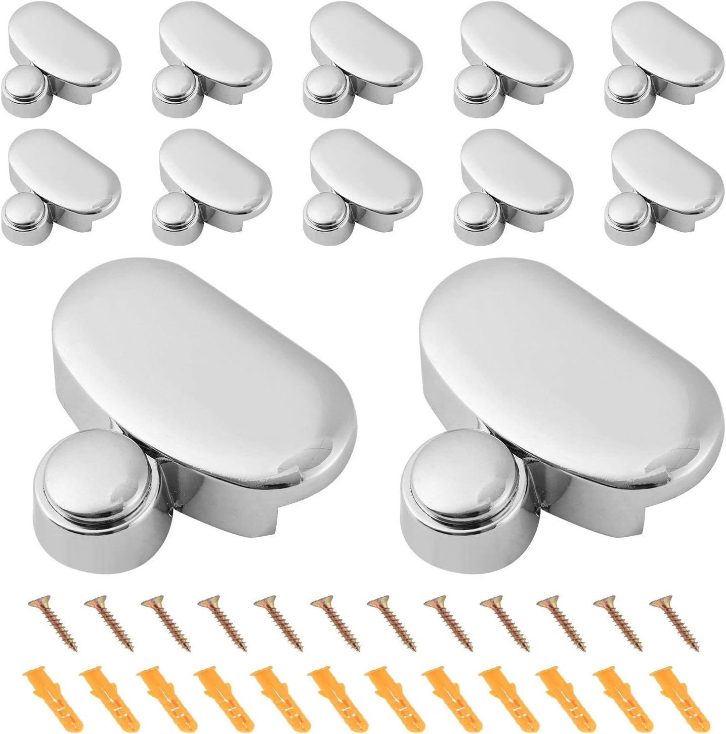 Coolty 12 Pack Mirror Clips, Glass Clamp, Zinc Alloy Wall