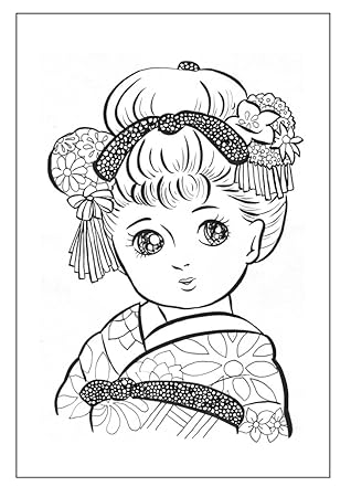 Amazon 大人の塗り絵部 絵手紙 レトロ塗り絵 女の子3 官製はがき Amazon 大人の塗り絵部 絵手紙 レトロ塗り絵 女の子3 官製はがき