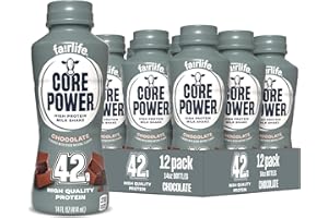 Core Power Elite High Protein Shake, Chocolate, 42g Bottle, 14oz, 12 Pack