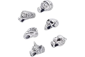 UNICRAFTALE 6pcs 6 Styles Stainless Steel Cord Ends Leather End Caps 7-9mm Inner Diameter Cord End Terminators Cord Finding for Jewelry Making Kit, Mixed Color