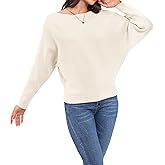 Women's Fall 2025 Batwing Long Sleeve Knit Casual Soft Pullover Sweater Jumper Top