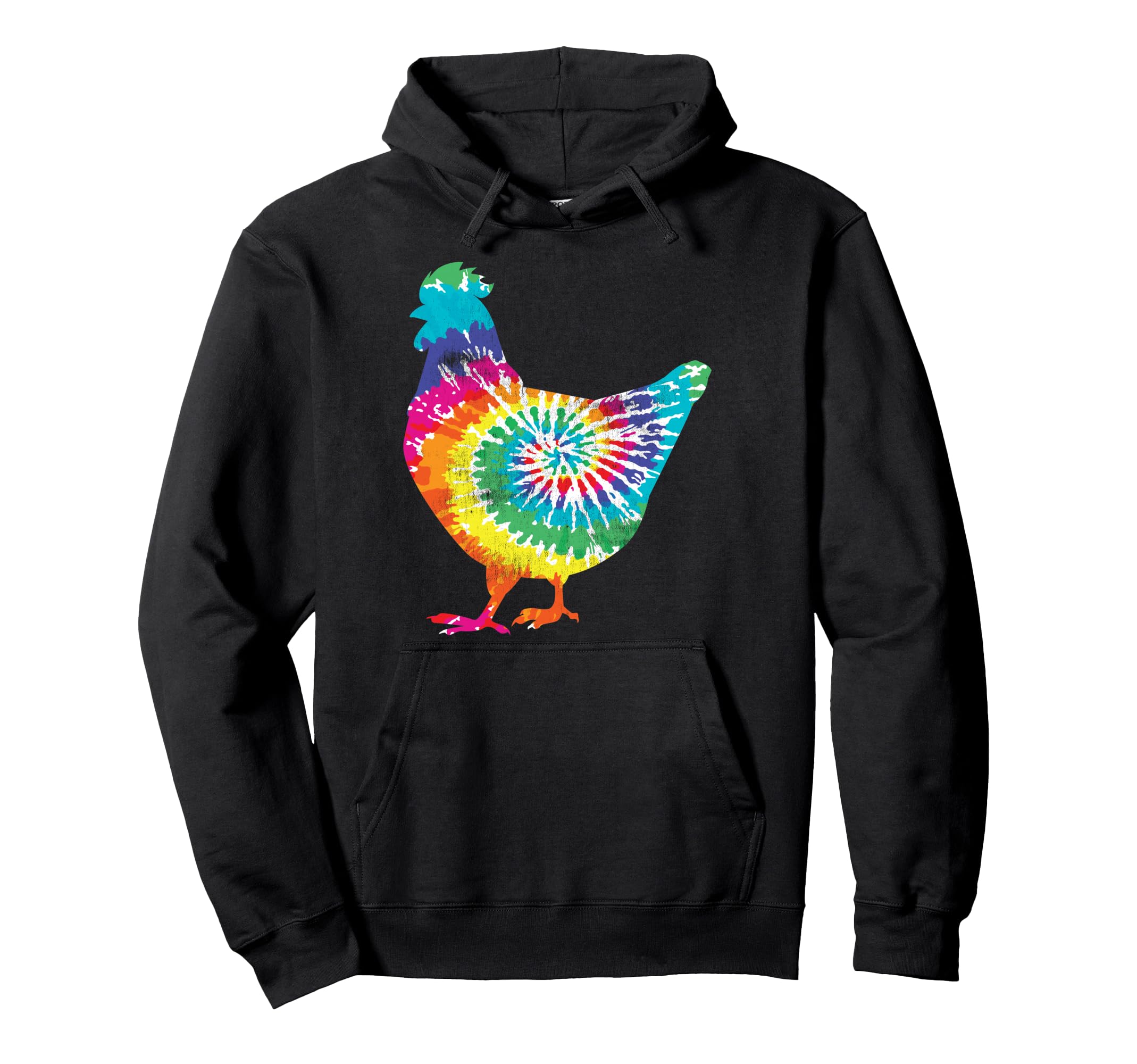Tie Dye Chicken For Hippy Farmer Hobby Farm Pullover Hoodie