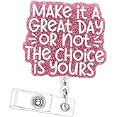 Motivational Quotes Retractable Badge Reel,Alligator Clip Name Badge Holder