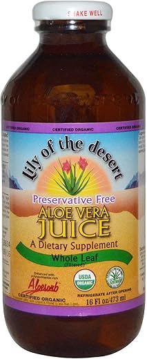 Lily of the Desert, Organic, Aloe Vera Juice, Whole Leaf, 16 fl oz (473 ml)