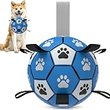 HETOO Interactive Dog Football Toy with Webbing 6 Inch Blue Gray view 8