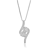 VIR JEWELS 1/6 cttw Lab Grown Diamond Pendant Necklace in Sterling Silver with Chain