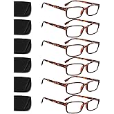 Kerecsen 6-Pack Reading Glasses Blue Light Blocking,Spring Hinge Readers for Men Women,Computer Eyeglasses
