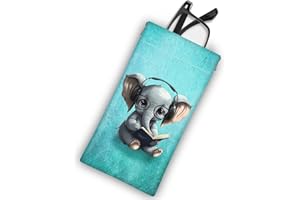 Mcapirivo Soft Sunglass Eyeglass Glasses Case,7x3.5inch Portable Pu Leather Squeeze Top Holder Bag Pouch for Women Men