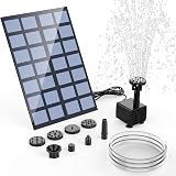 AMZtime DIY Solar Fountain 2.5W Water Pump with 6 Nozzles 1.2m Hose view 8