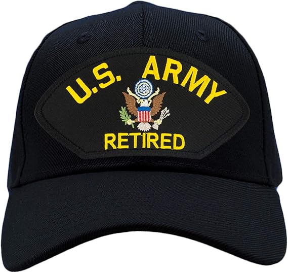 PATCHTOWN US Army Retired Hat/Ballcap Adjustable One Size Fits Most