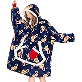 OLAOLA Wearable Blanket Hoodie for Adults, Oversized Fluffy Hooded Blanket Thick Sweatshirt with Pockets