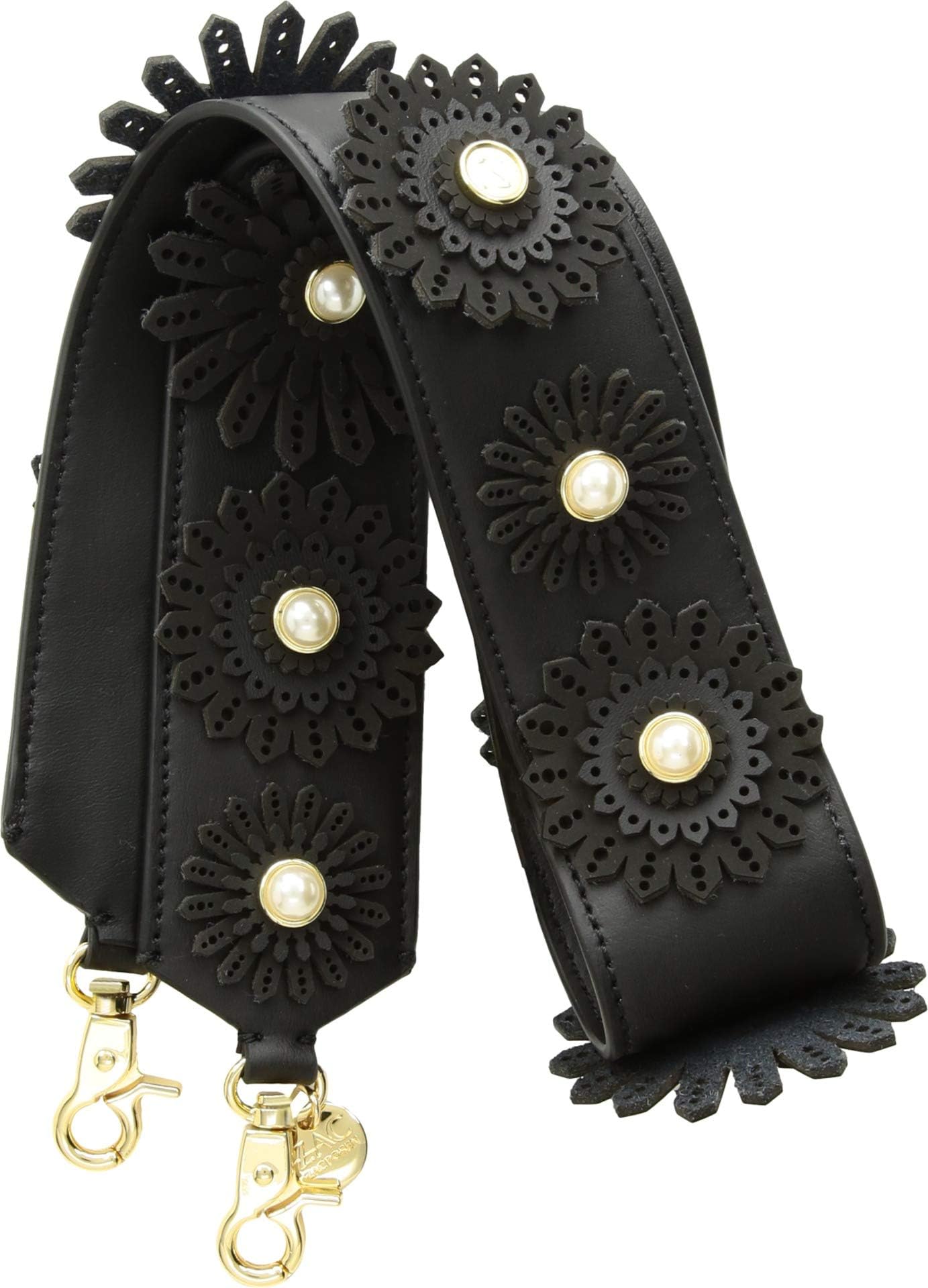 All That Jazz Floral Applique Strap Black