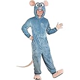 Adult Disney Pixar Remy Ratatouille Halloween Costume | Hooded Jumpsuit with Gloves and Shoe Covers for Men and Women