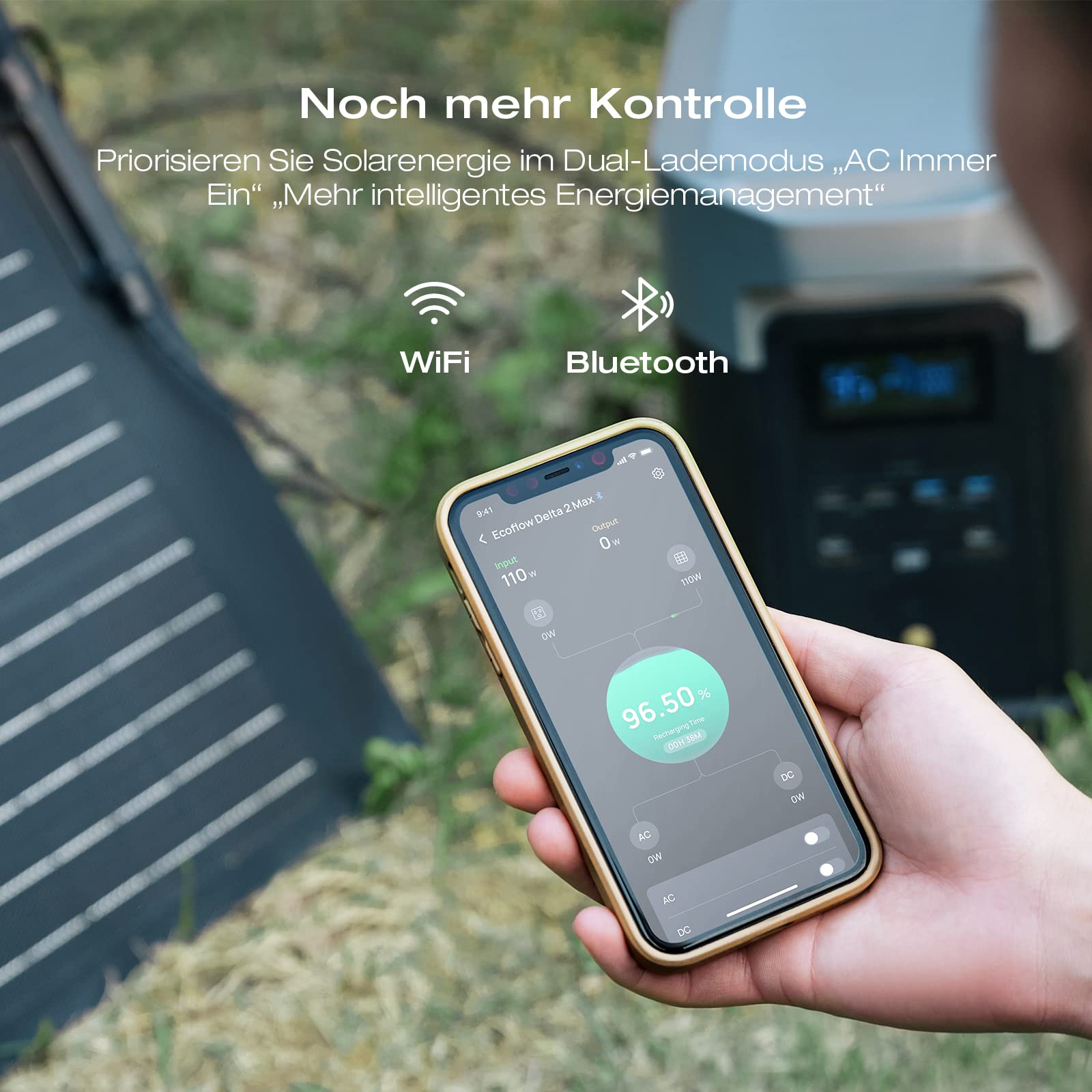 EcoFlow DELTA 2 Max tragbare Powerstation 2048Wh, erweiterbar 2-6 kWh, LFP-Batterie mit 3000 Zyklen, 80% Ladung <1 Std, 3000W Max Ausgangsleistung, Solargenerator für Zuhause, Camping, Wohnmobil 6