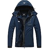 MOERDENG Women's Waterproof Ski Jacket Warm Winter Coat Outdoor Windbreaker Hiking Snowboarding Jacket