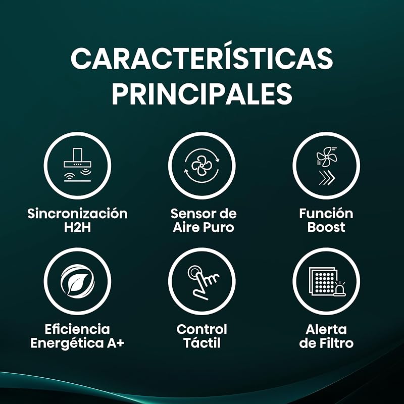 CH6T6226XGB - Campana Extractora Tipo T de Pared 60cm, Integrable