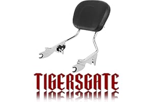 TIGERSGATE Chrome Detachable Motorcycle Rear Seat BackRest Sissy Bar Compatible with Harley 09-Up Touring Models