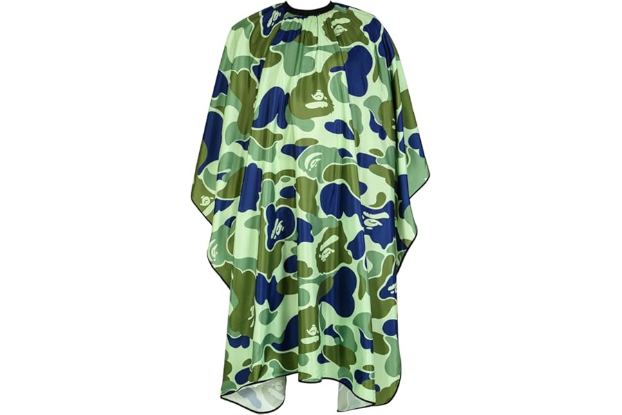 FaHaner Professional Hair Cutting Cape Waterproof Barber Cape for Men Polyester Hair Styling Cape with Elastic Neckline