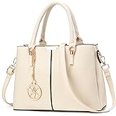 Purse and Handbags for Women, 3 Zip Compartments Tote Bag Designer Shoulder Purse Top Handle Satchel Bags