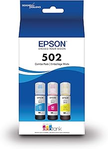 Epson T502 EcoTank Color Combo Pack Auto-Stop Ink Bottle (ET-2700, ET-2750, ET-3700, ET-3750, ET-4750)