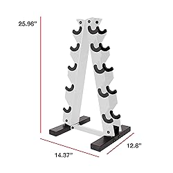 CAP Barbell A-Frame Dumbbell Weight Rack, White