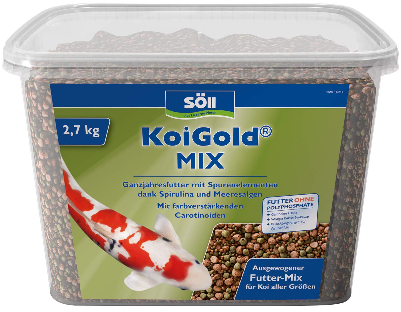 Söll GmbH KoiGold Mix Complete Food for all Koi Koi Fish Food Garden Pond