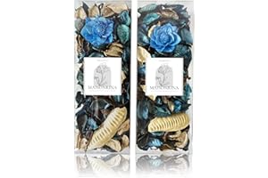 MAISONRINA Potpourri Bags,Blue Potpourri Bowl Filler,Ocean Scented Decorative Dried Flower,Coastal Beach Bathroom Vase Decor(10.5 oz/2 Packs)
