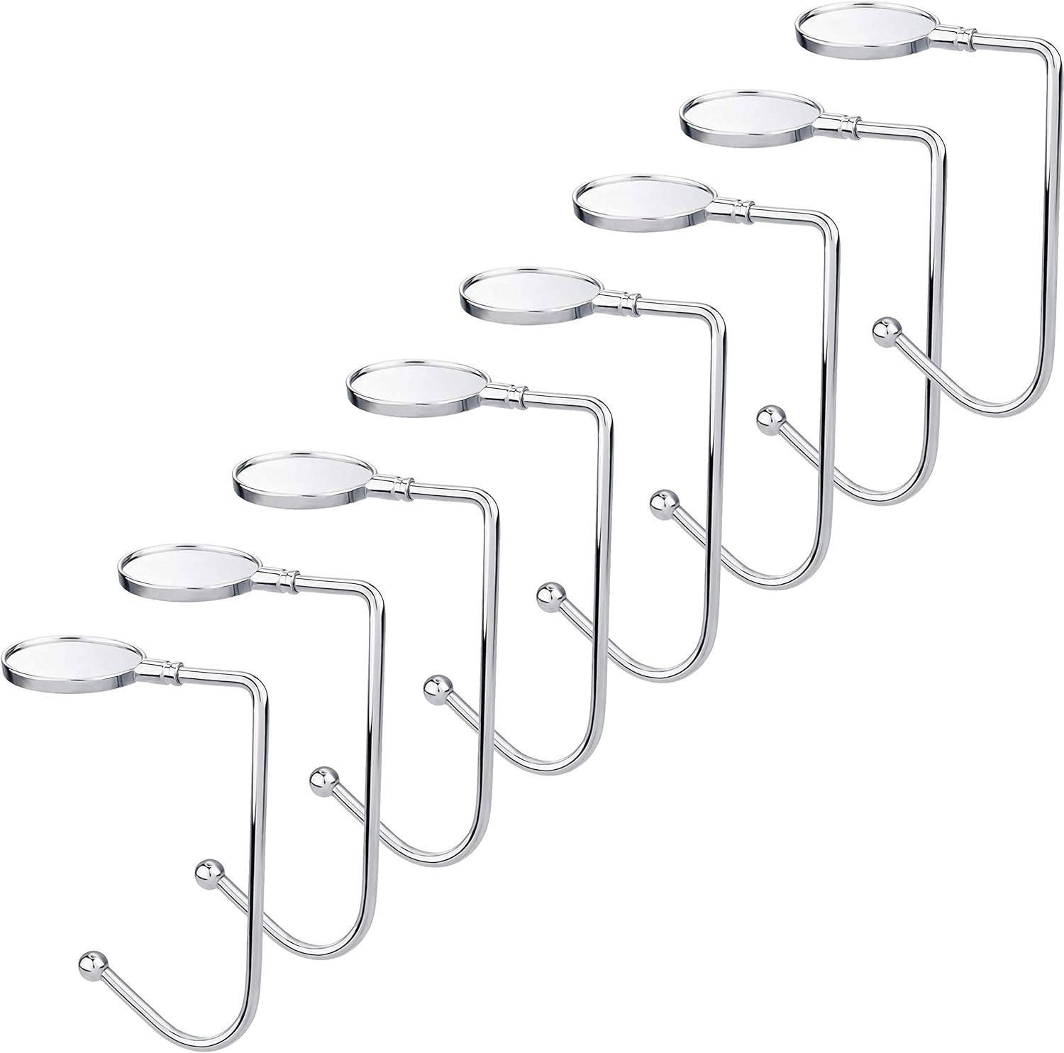 Ornament Hooks - Christmas Stocking Holder for Mantle - 8 Pack Non-Slip Stocking Mantel Holders Hooks Hanger for Christmas Xmas Fireplace and Party Decoration (Silver)