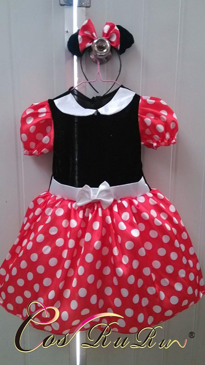 Amazon ディズニー ミニー 風 ワンピース キッズコスチューム 女の子 80cm 100cm キッズコスチューム おもちゃ