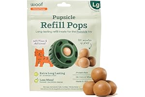 WOOF Pupsicle Refill Pops - Low-Mess Dog Snacks - with Peanut Butter and Beef - Dog Treats - Long Lasting - Large Pops - 7 Count