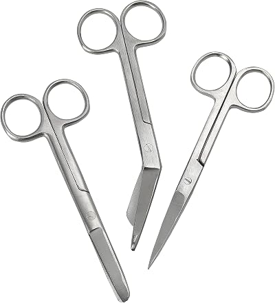Safety First Aid Group Assorted Stainless Steel Scissors Pack 3