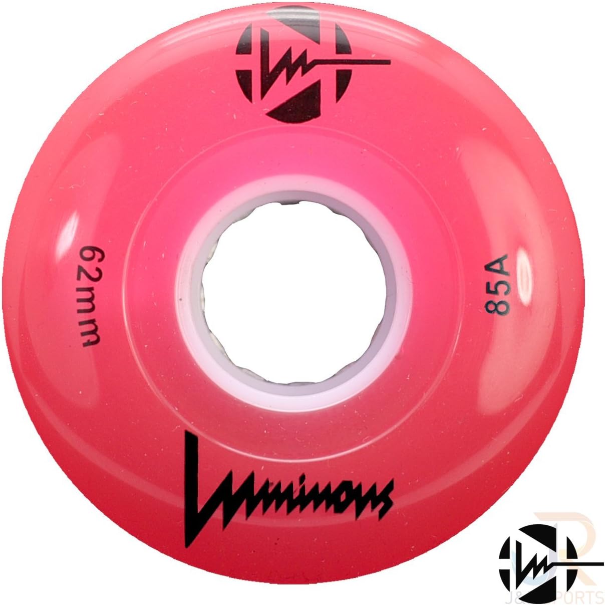 Luminous Red Light-Up Quad Roller Skate Wheel (62mm) (Single Wheel)