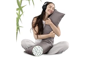 ZonLi Weighted Body Pillow with Bamboo Cover(41" x 10") 6.5lbs, Quilted Glass Beads Body Pillows for Adults Weighted Pillow for Deep Sleepers, Full Body Pillow for Side Sleepers,Memory Foam Pillow