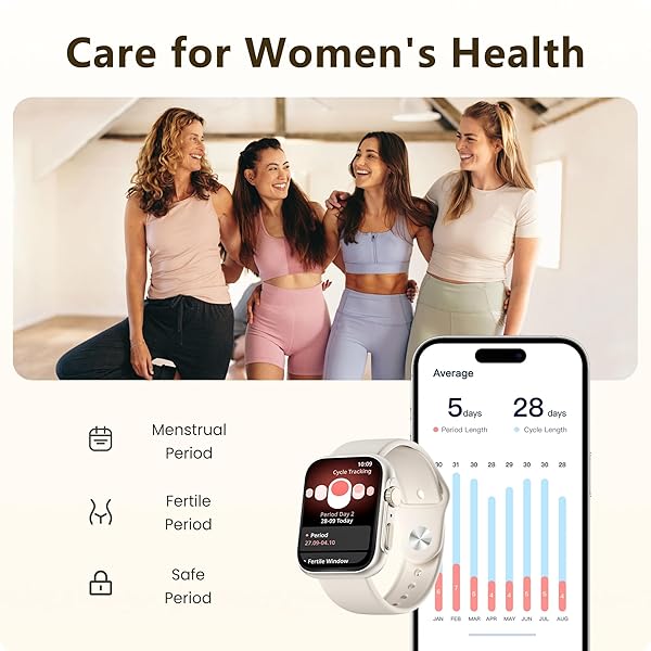 SMART WATCH FOR MEN WOMEN, BLUETOOTH CALL, 120+SPORTS MODES FITNESS TRACKER, SLEEP TRACKING, STEP & CALORIE COUNTER, IP68 WATER RESISTANT SMARTWATCHS FOR ANDROID IPHONE, LIGHTWEIGHT CASUAL BEIGE