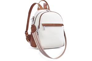 Lexiyat Small Backpack Purse for Women Leather Mini Convertible Designer Backpack Travel Shoulder Fashion Bag Black