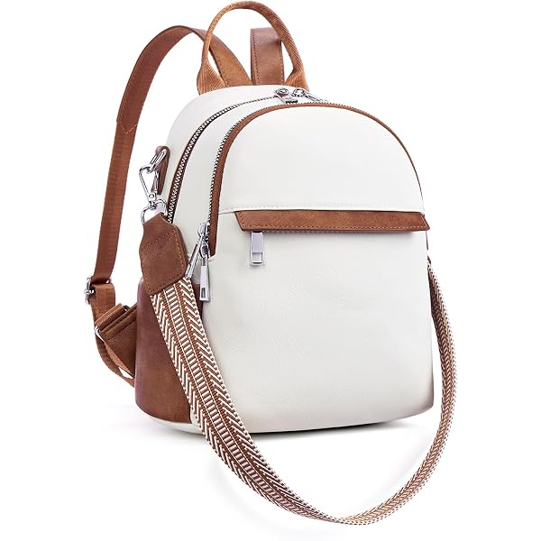 Mini Sac à Dos Femme PORRASSO Mode Cuir Étanche Avec Trou Écouteurs - Daypack Voyage