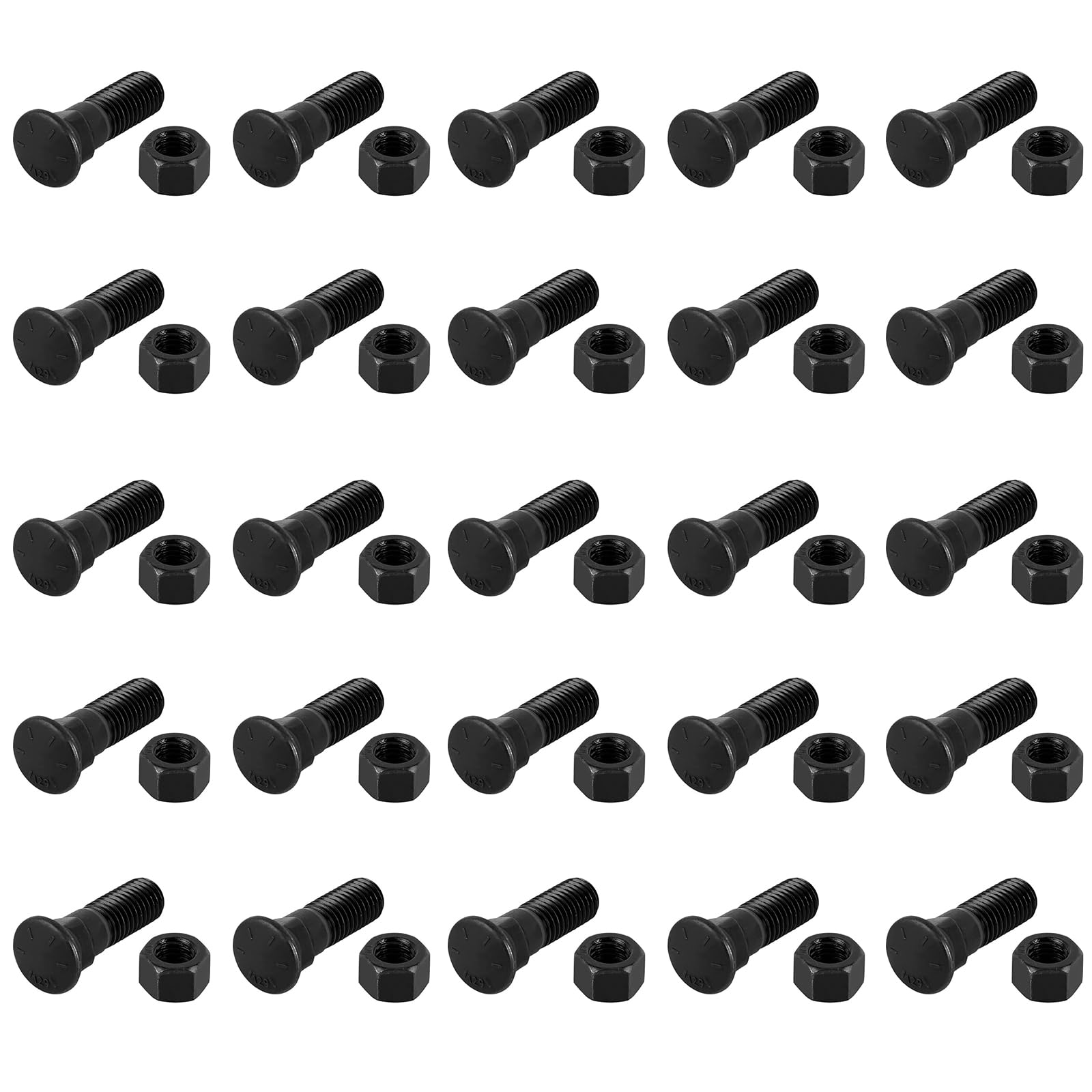Photo 1 of 25Pcs 5/8 Cutting Edge Bolts, Bucket Cutting Edge Bolt, Grader Blade Bolts 5/8"-11 x 2-1/4" for Snow Plow Construction Machinery