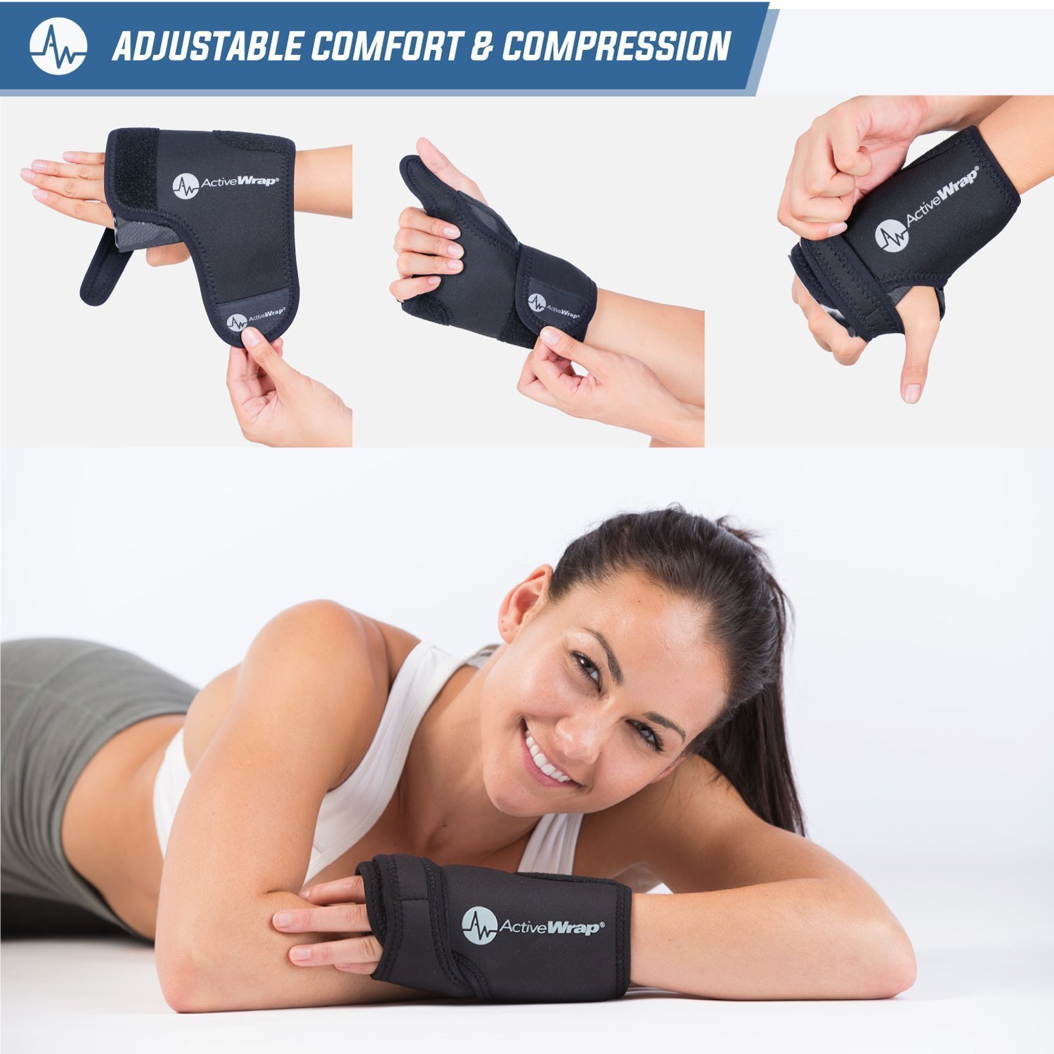 AW ACTIVEWRAP Hand and Wrist Ice/Heat Wrap Perfect for Sprained Wrist