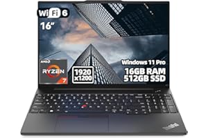 Lenovo ThinkPad E16 Business Laptop, 16" WUXGA Display, AMD Ryzen 7 7735, 16GB DDR5 RAM 512GB SSD, Fingerprint, Windows 11 Pr