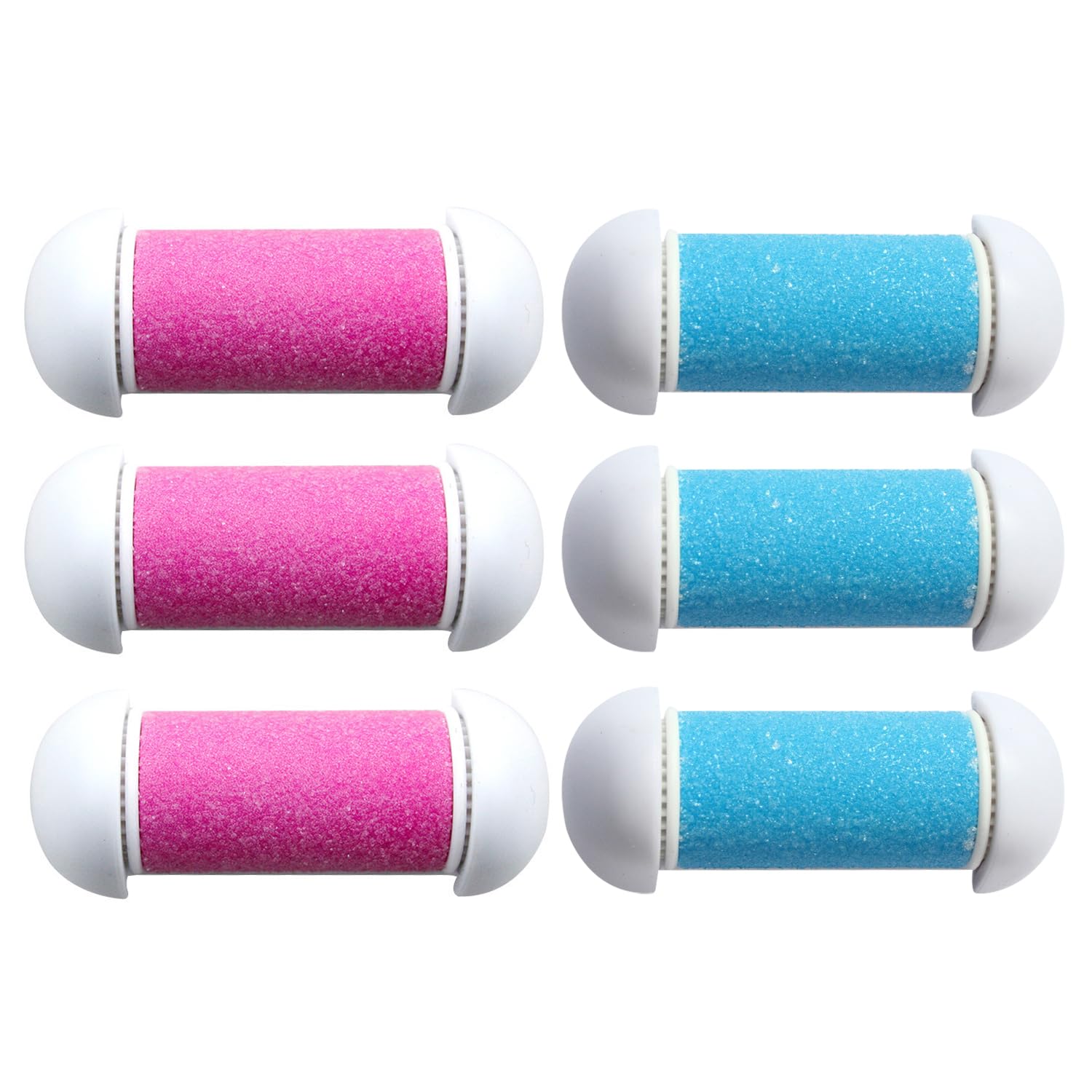 Bohue 6Pcs Pedicure Rasp Foot File Electronic Foot File Replacement Roller Refill Heads Remove Cracked Skin Medium Hard Skin Remove