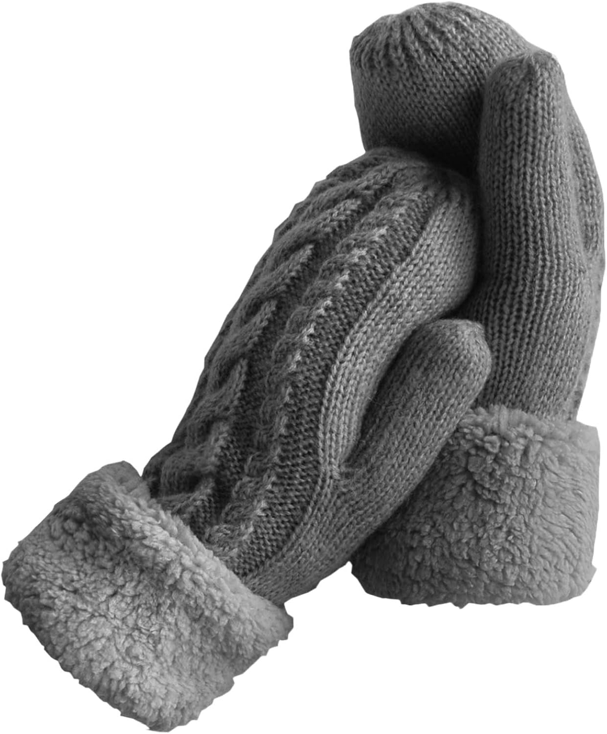 Women's Winter Gloves Warm Lining - Cozy Wool Knit Thick Gloves Mittens in 11 color(dark gray) at  Women’s Clothing store