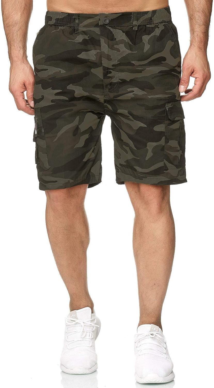 Men Bermuda Cargo Shorts Capri Summer Trousers Casual Basic, Colours