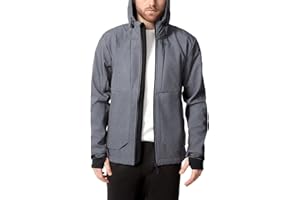 ALPINE NORTH Tofino Men's Softshell Windbreaker Jacket Waterproof Fleece Lined Insulated Hooded Spring and Fall Jacket