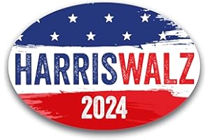 Magnet Me Up Kamala Harris Waltz 2024 Election Magnetic Decal, 4x6 Inch Oval, Kamala Harris for President, Harris 2024, Kamala Harris Car Magnet, Democrat, Bumper Magnet, Crafted in USA