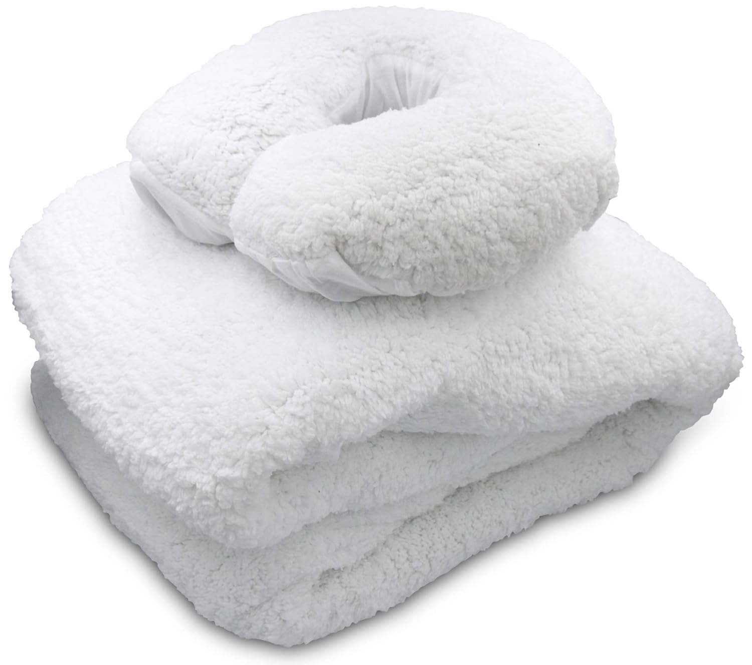 [PREMIUM] Massage Table Fleece Pad Set, 34"x76"x6" Deluxe Massage Table Cover Pad, Wrap Around Fleece Massage Pad w/ 16" x 17" Face Cradle Cover, Fitted Corner w/Elastic Bands : Beauty