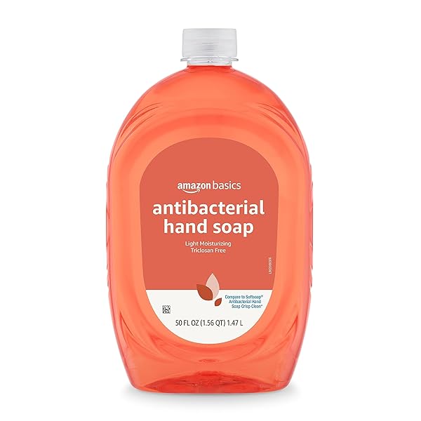 AMAZON BASICS LIQUID HAND SOAP REFILL, LIGHT MOISTURIZING, TRICLOSAN-FREE, PHTHALATE-FREE, PARABEN-FREE, CITRUS, 50 FL OZ (PACK OF 1) (PREVIOUSLY SOLIMO)