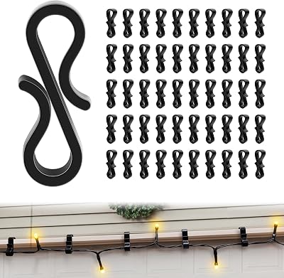 Etopgo 120pcs Mini Gutter Hooks S Clips for String Lights Outdoor